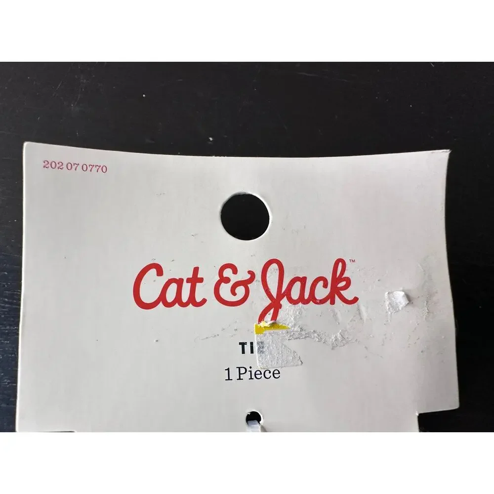 Cat & Jack Boys Blue Polka Dot Zip‎ Necktie S/M Woven NEW w Tags